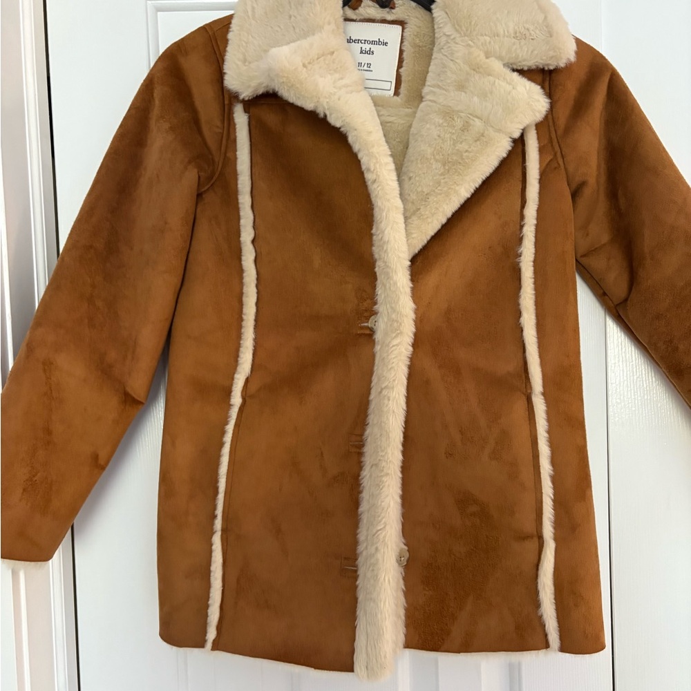 Abercrombie Kids Tan Faux Shearling Jacket